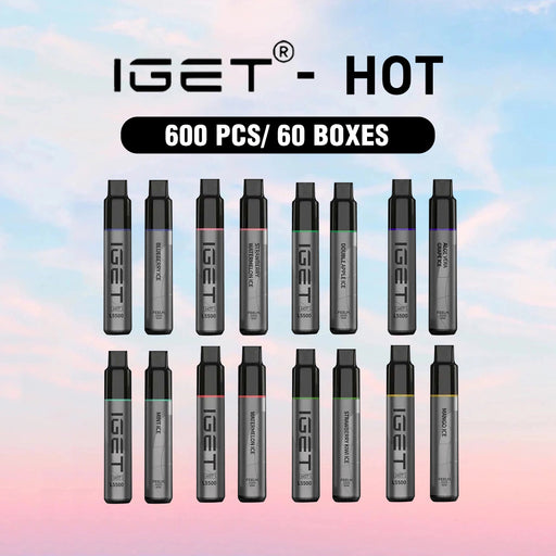 IGET HOT 600 Pcs / 60 Boxes Wholesale 1 vape wholesale
